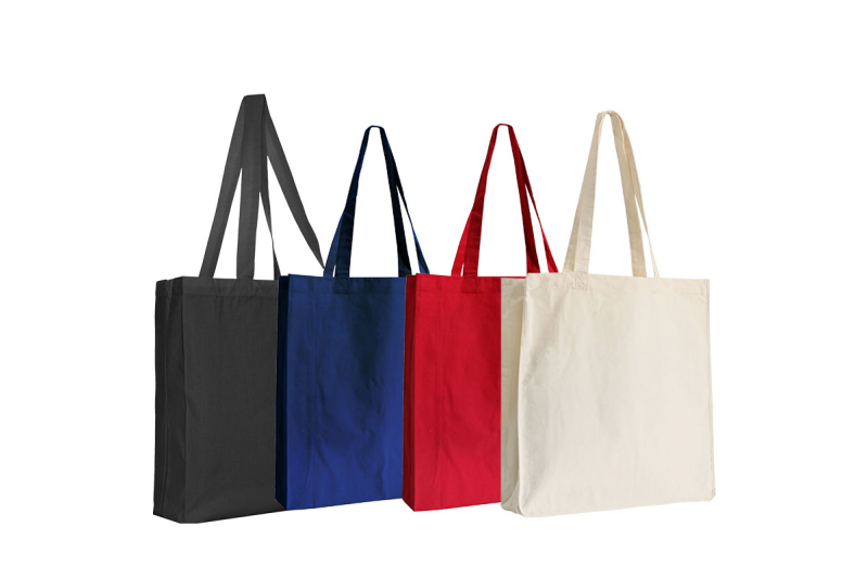 Sac shopping France avec soufflet en coton certifié - 240g - 45x42x8cm -  TOTE BAG - Vertlapub