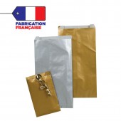 Pochettes cadeaux or et argent satinés