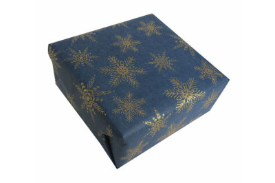 Papier cadeau à flocons pailletés luxe