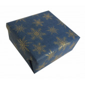 Papier cadeau à flocons pailletés luxe