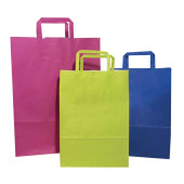 Sacs papier kraft fruités poignées plates