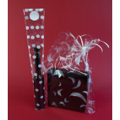 Papier cellophane pois et plume
