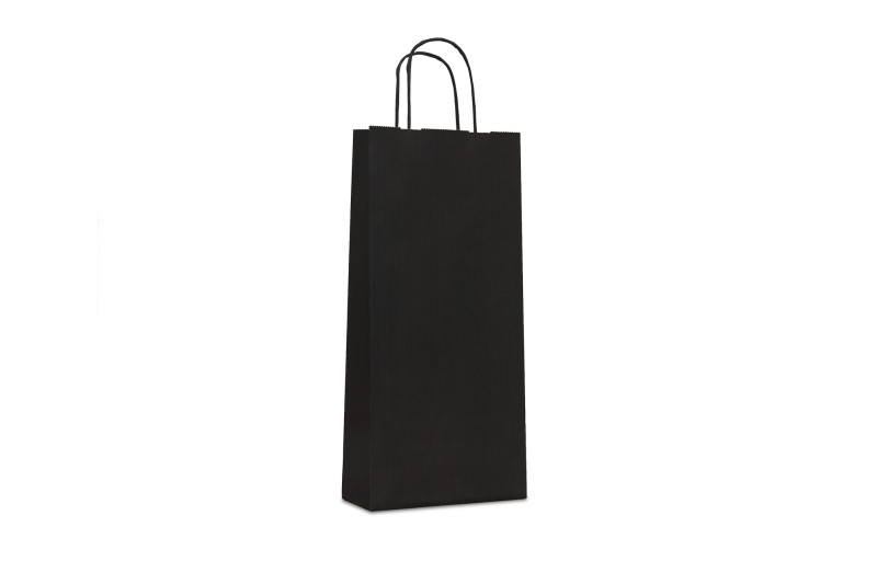 Sac bouteille kraft noir et rouge