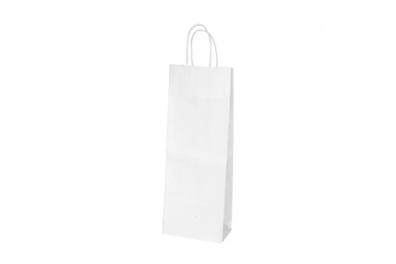 Sac bouteille kraft blanc