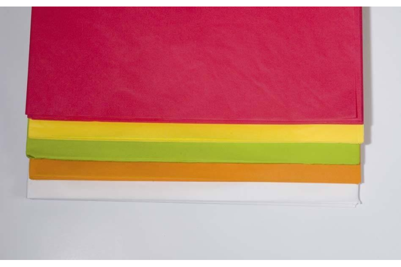 Les papiers de soie multicolores