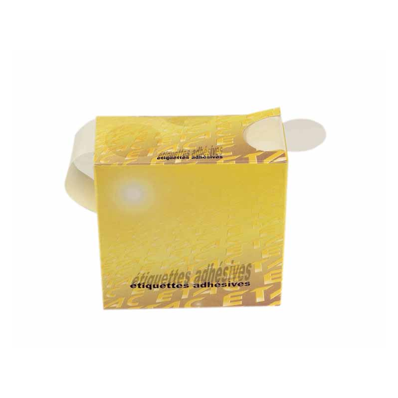Pastilles Adhésives de Marquage Ronde Diamètre 30 mm Papier Autocollantes 500 Jaune Fluorescent LabelOcean 