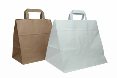 SACS KRAFT POIGNEES PLATES