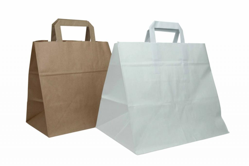 SACS KRAFT POIGNEES PLATES