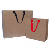 Sac kraft avec oeillets de couleur