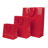 Sacs rouges pelliculés brillant