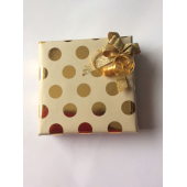 PAPIER KRAFT POIS ROUGE ET OR