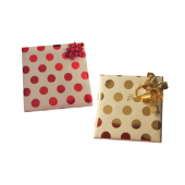 PAPIER KRAFT POIS ROUGE ET OR