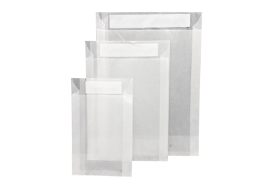 Sachet fond plat cellophane transparent 5,5x24cm - par 1000