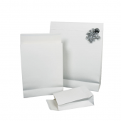 Pochettes cadeaux blanches pelliculées mat