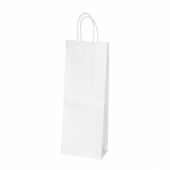 Sac bouteille kraft blanc