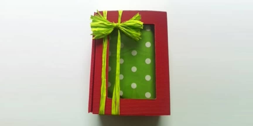 Emballage cadeau vert