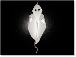 fantôme origami halloween